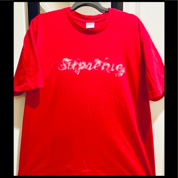 supreme smoke tee red